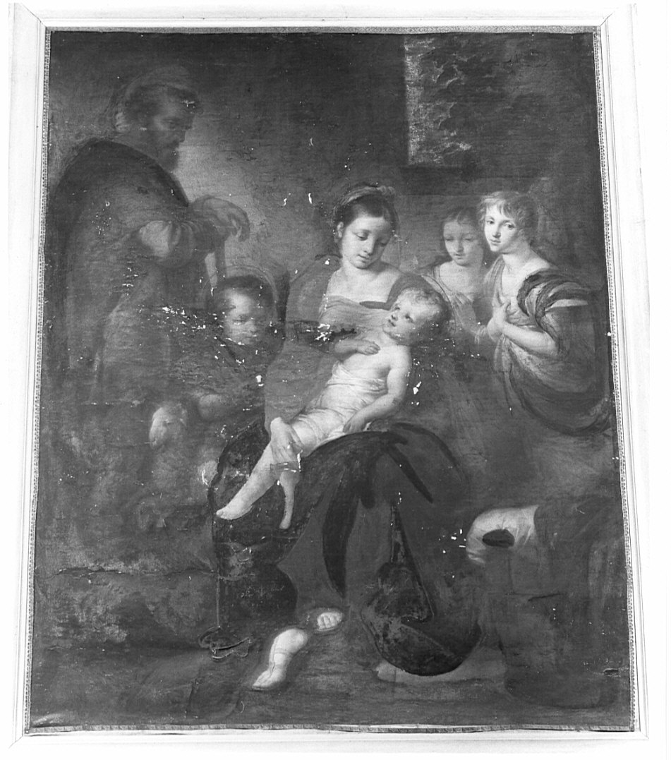 Sacra Famiglia con San Giovanni Battista bambino (dipinto, opera isolata) - ambito lombardo (seconda metà sec. XVIII)