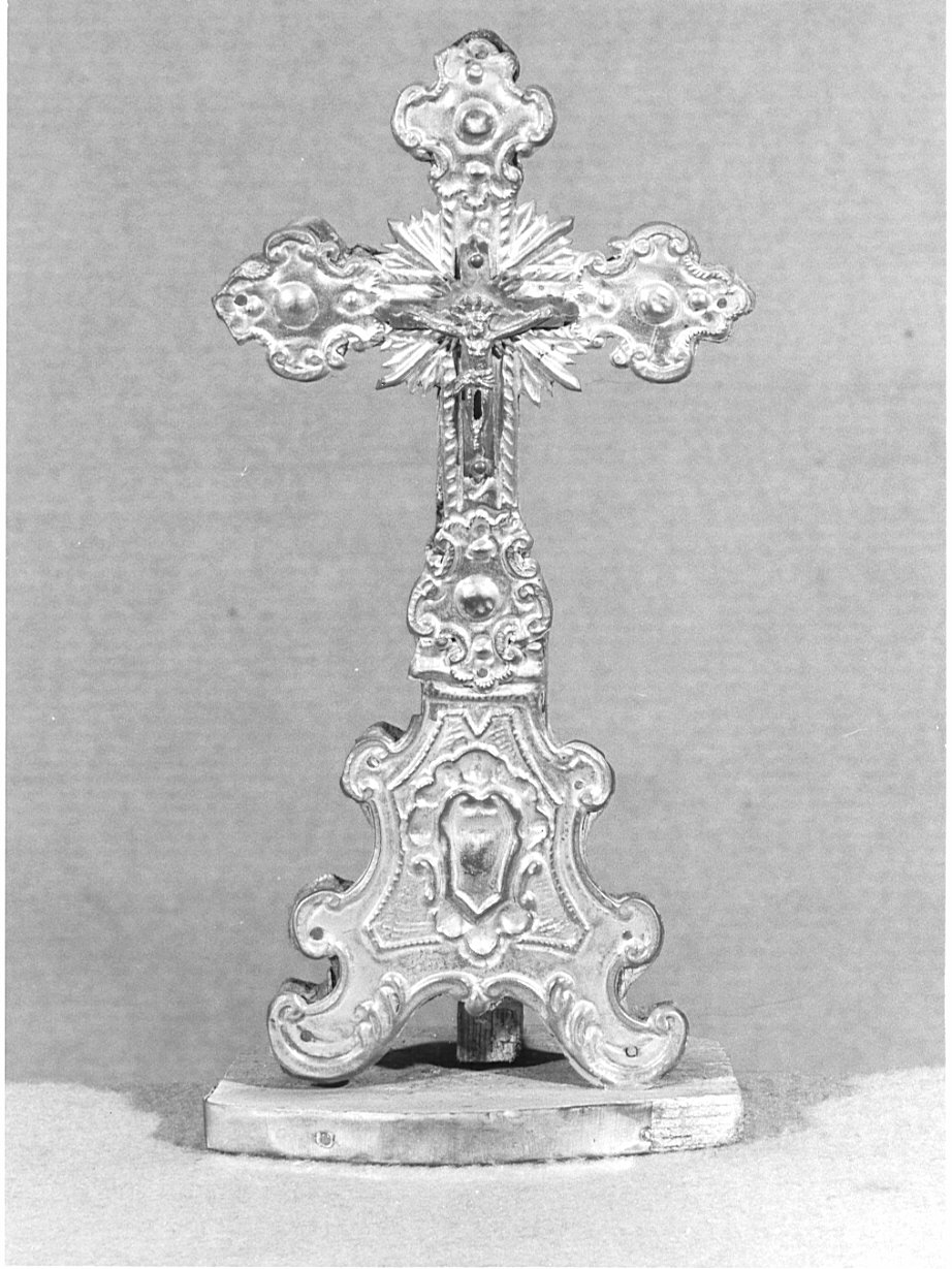 croce d'altare, opera isolata - bottega lombarda (prima metà sec. XVIII)