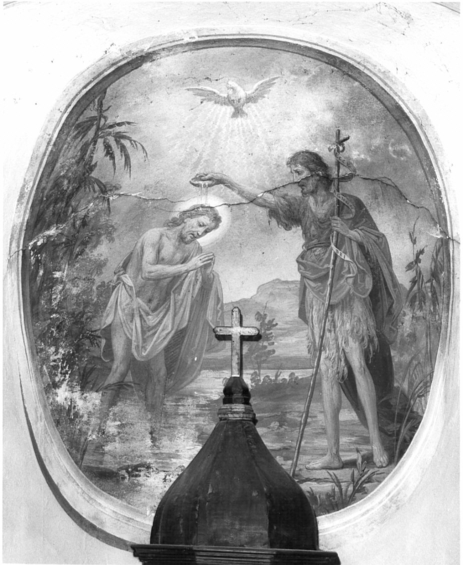 battesimo di Cristo (dipinto, opera isolata) di Tagliaferri Luca (attribuito) (sec. XIX)