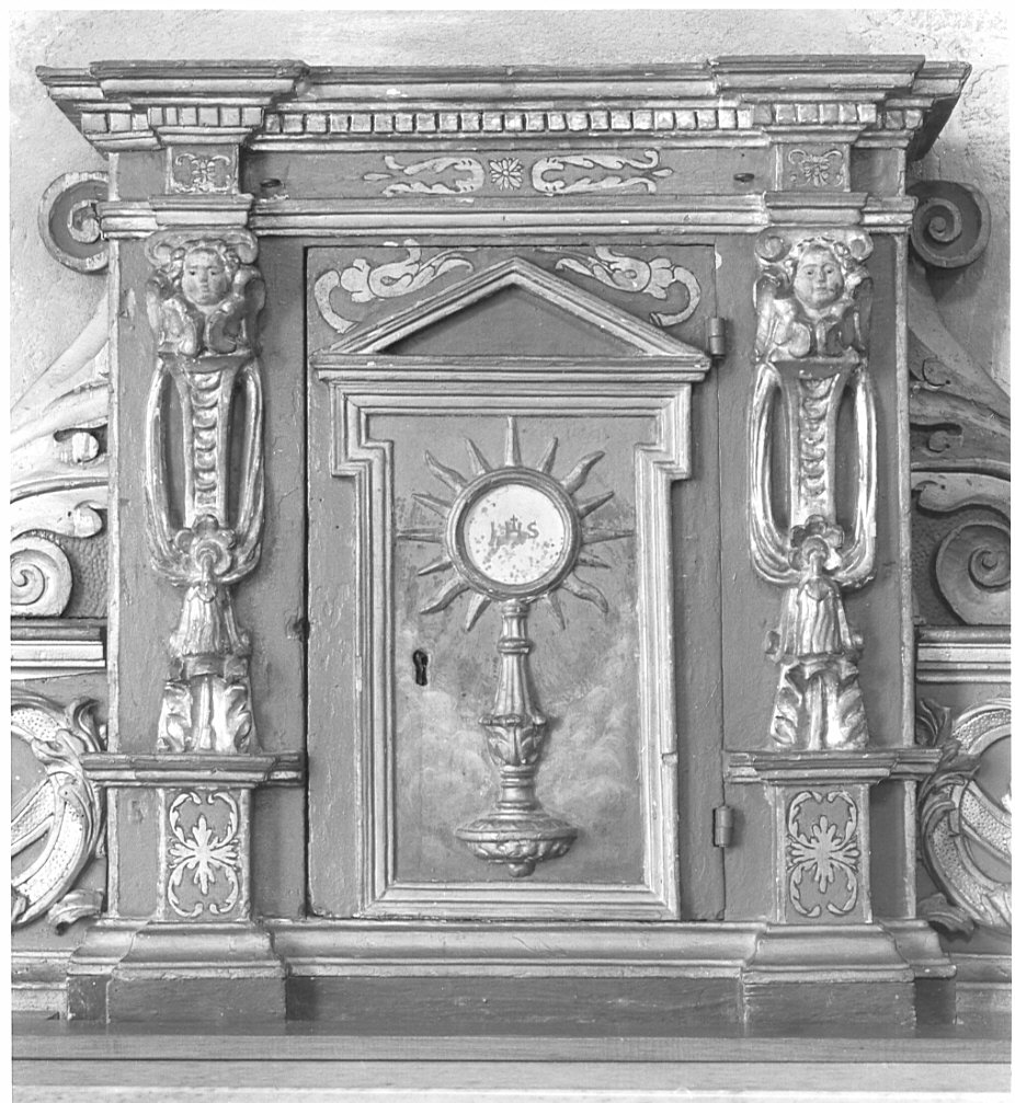 tabernacolo - a frontale architettonico, opera isolata - bottega lombarda (seconda metà sec. XVII)