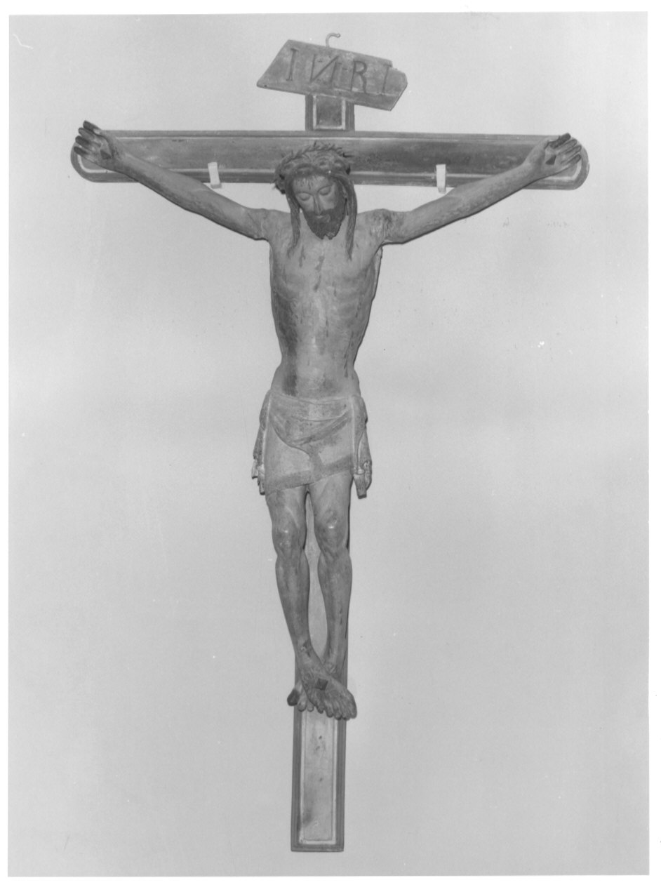 Cristo crocifisso (crocifisso, opera isolata) - bottega lombarda (seconda metà sec. XVI)