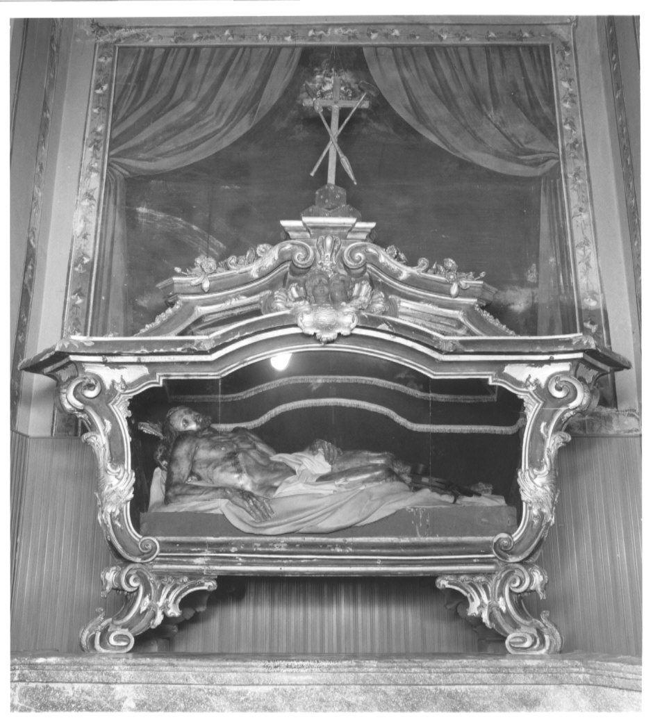 Cristo nel sepolcro (statua, opera isolata) di Maragliano Anton Maria (primo quarto sec. XVIII)