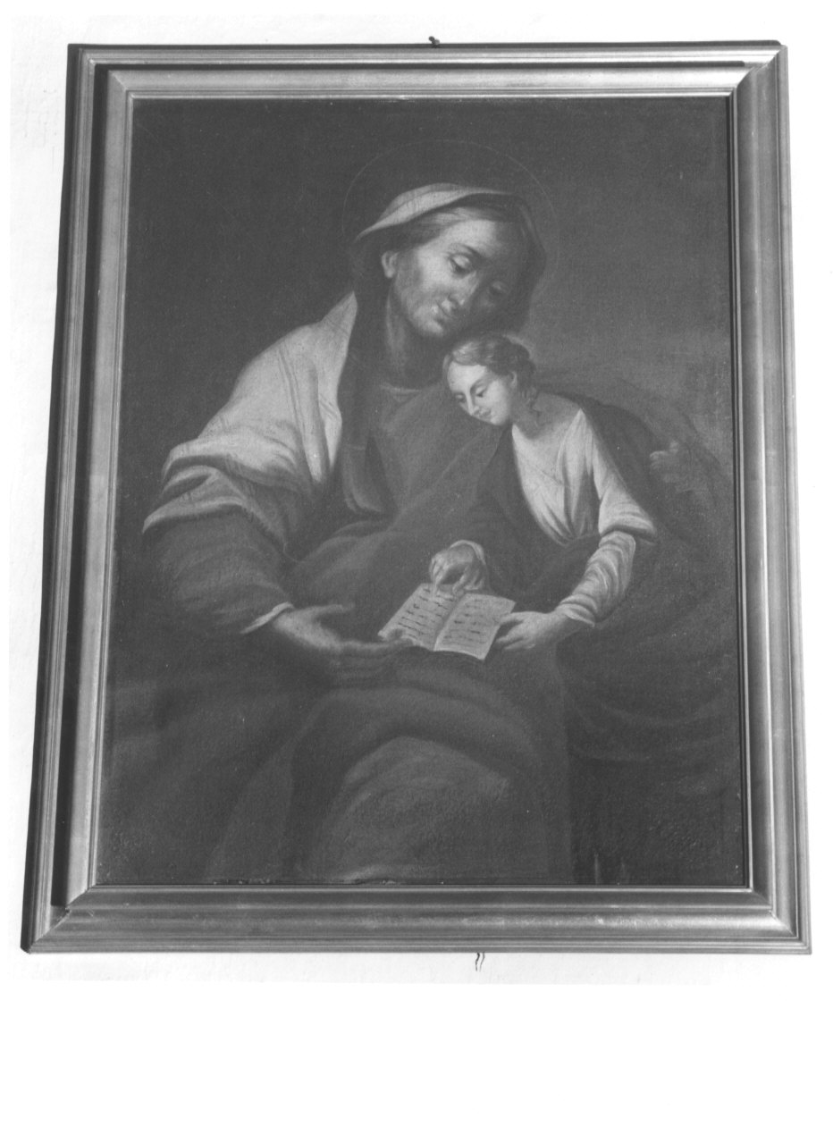 Sant'Anna insegna a leggere a Maria Vergine (dipinto, opera isolata) - ambito lombardo (prima metà sec. XIX)