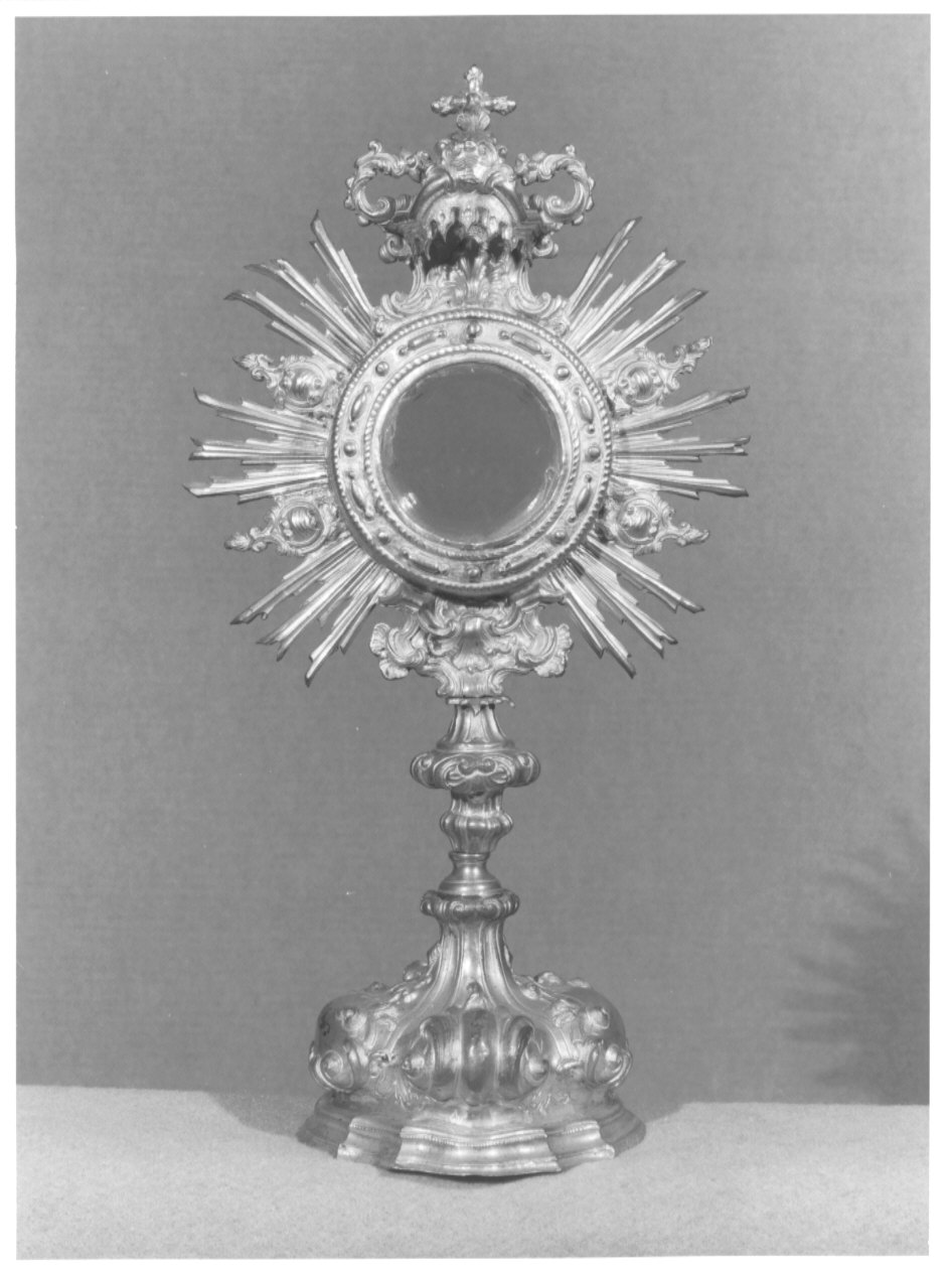 ostensorio - a raggiera, opera isolata - bottega lombarda (prima metà sec. XVIII)
