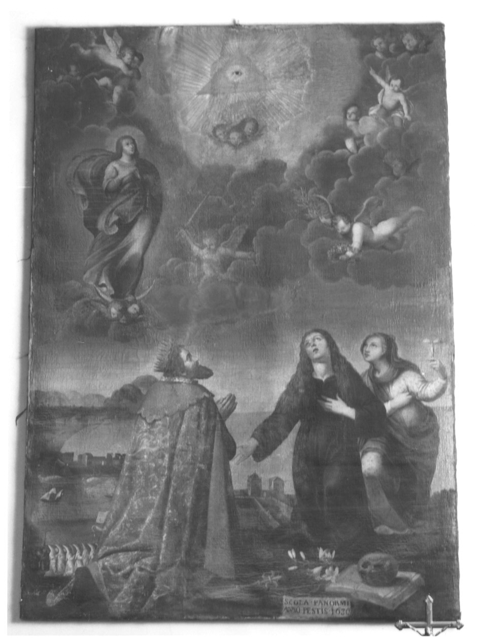 Madonna Immacolata e Santi (dipinto, opera isolata) - bottega lombarda (sec. XVIII)