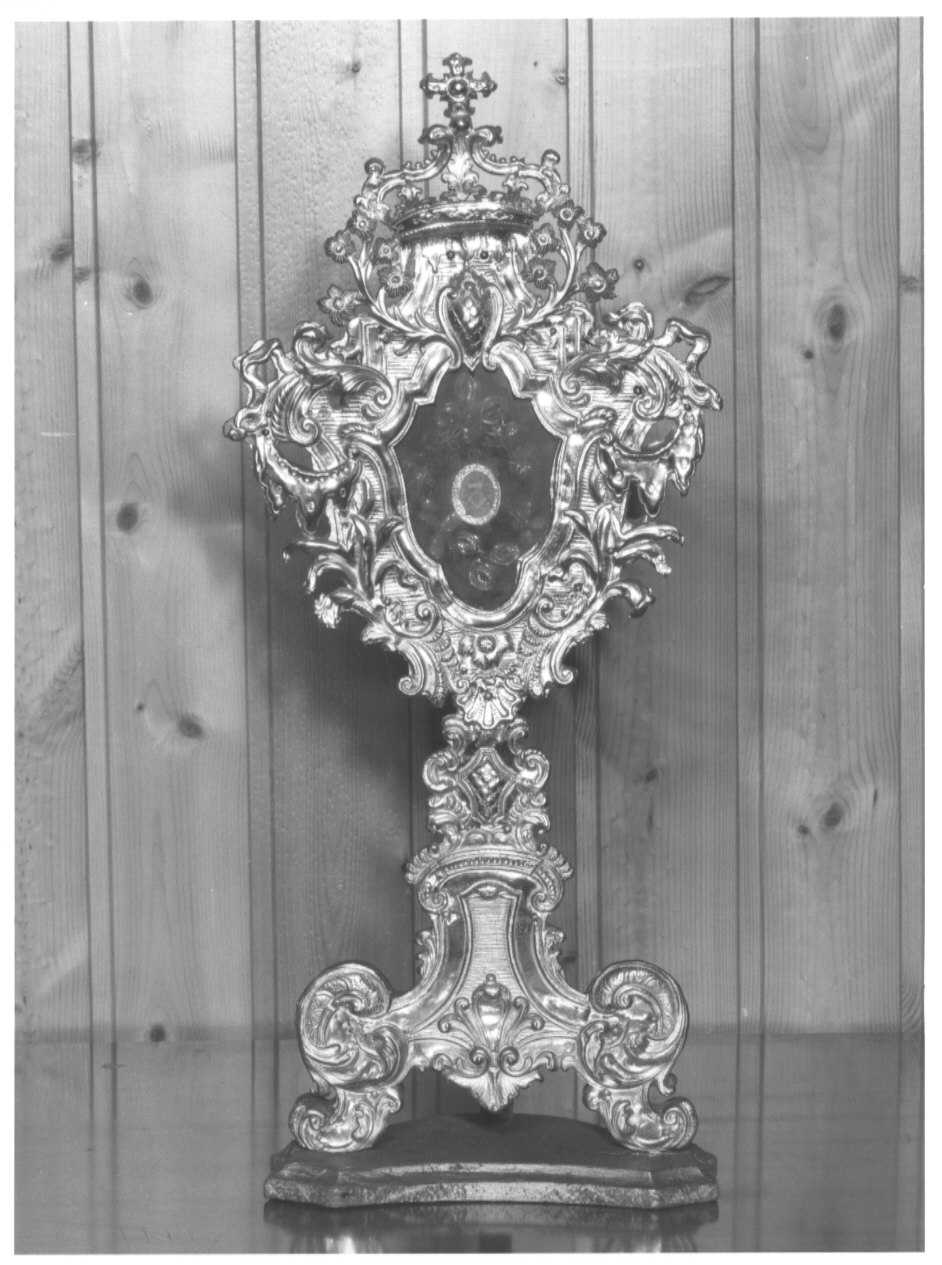 reliquiario - a ostensorio, opera isolata - bottega lombarda (seconda metà sec. XVIII)