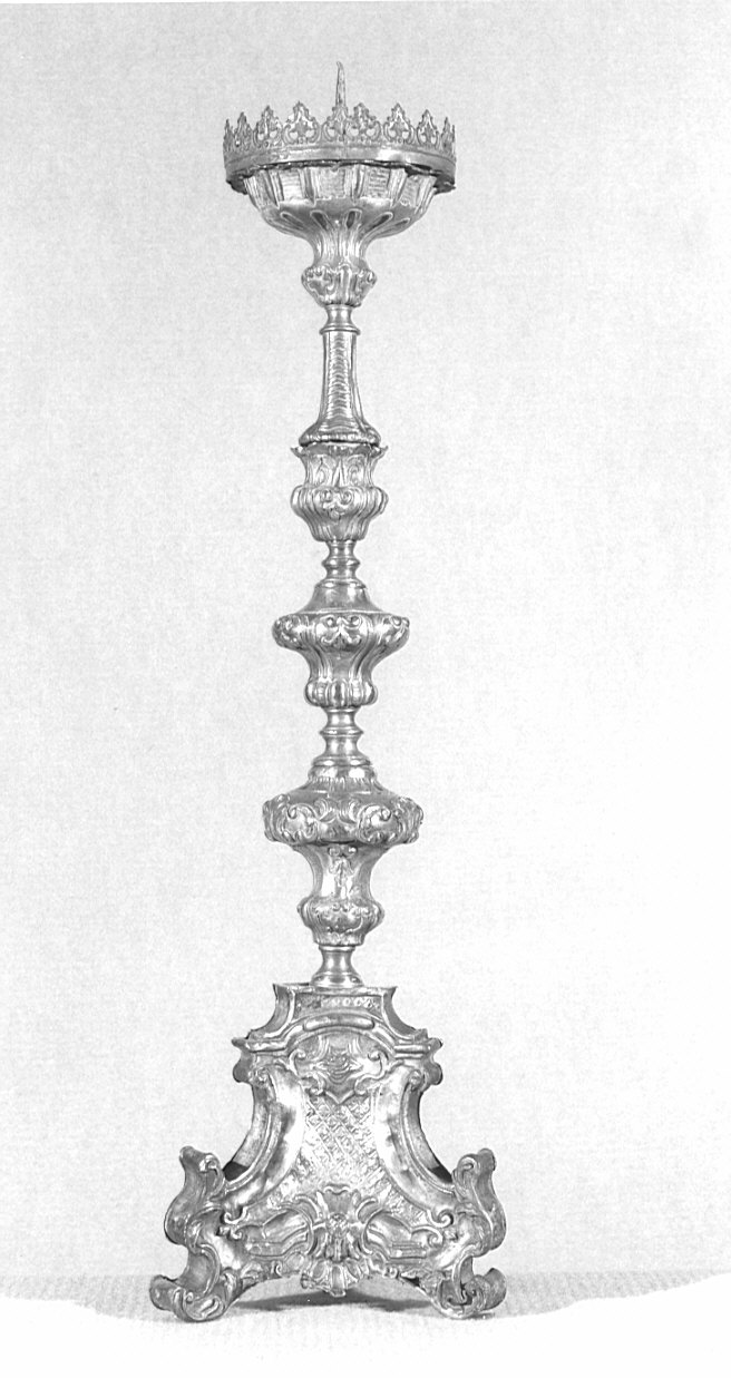 candeliere, serie - bottega lombarda (prima metà sec. XVIII)
