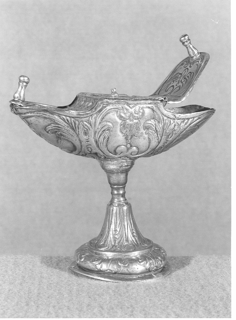 navicella portaincenso, opera isolata - bottega lombarda (sec. XVII)