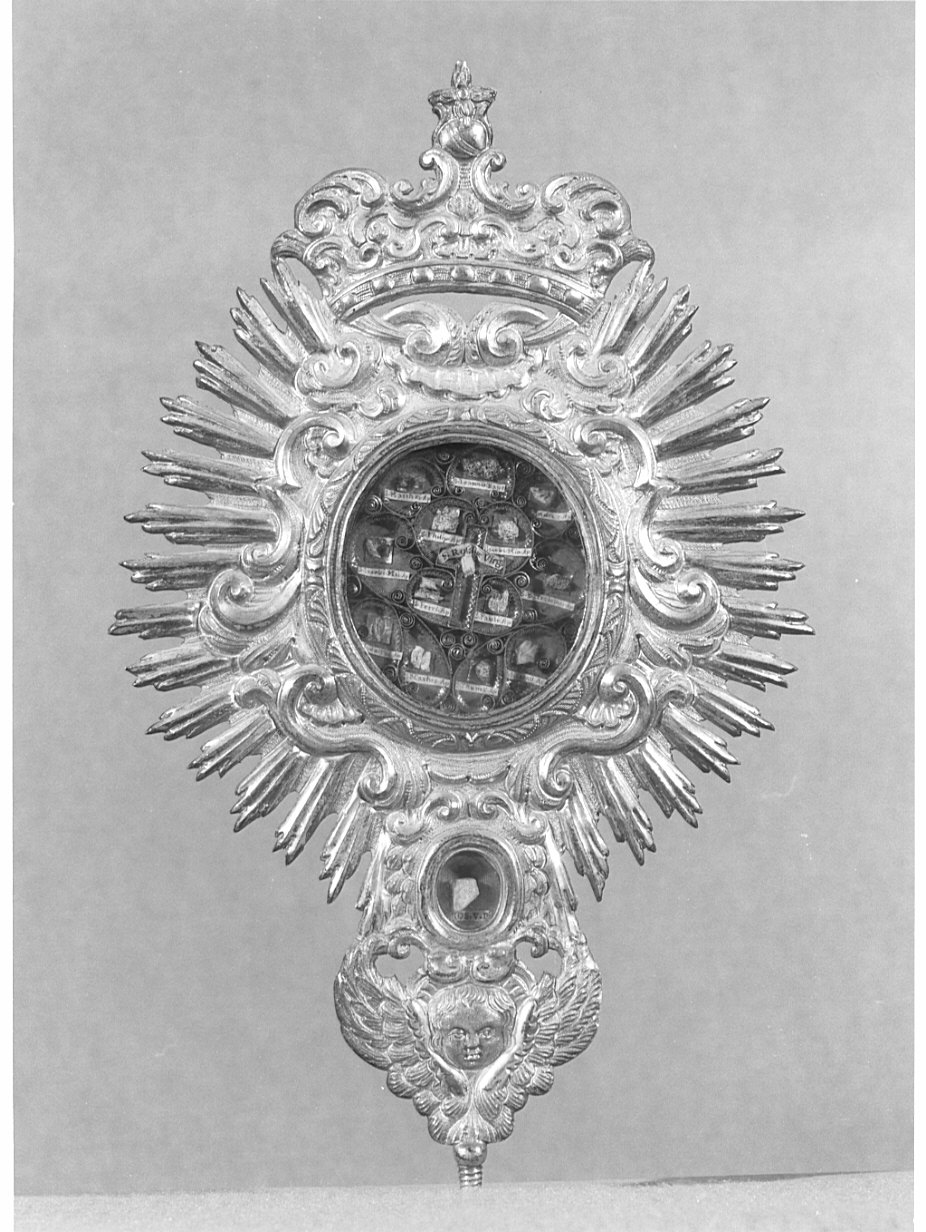 reliquiario - a ostensorio, opera isolata - bottega lombarda (seconda metà sec. XVIII)