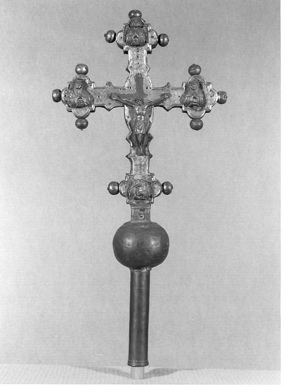 croce processionale, opera isolata - bottega lombarda (ultimo quarto sec. XV)