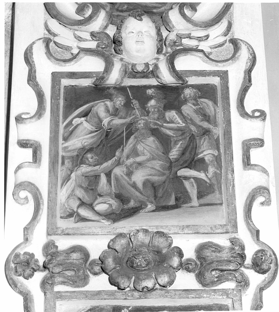 Cristo deriso (dipinto, elemento d'insieme) di Della Rovere Giovanni Mauro detto Fiammenghino (sec. XVII)