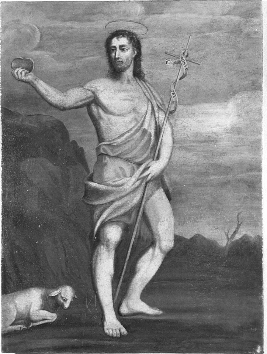 San Giovanni Battista nel deserto (dipinto, opera isolata) - ambito lombardo (sec. XVIII)