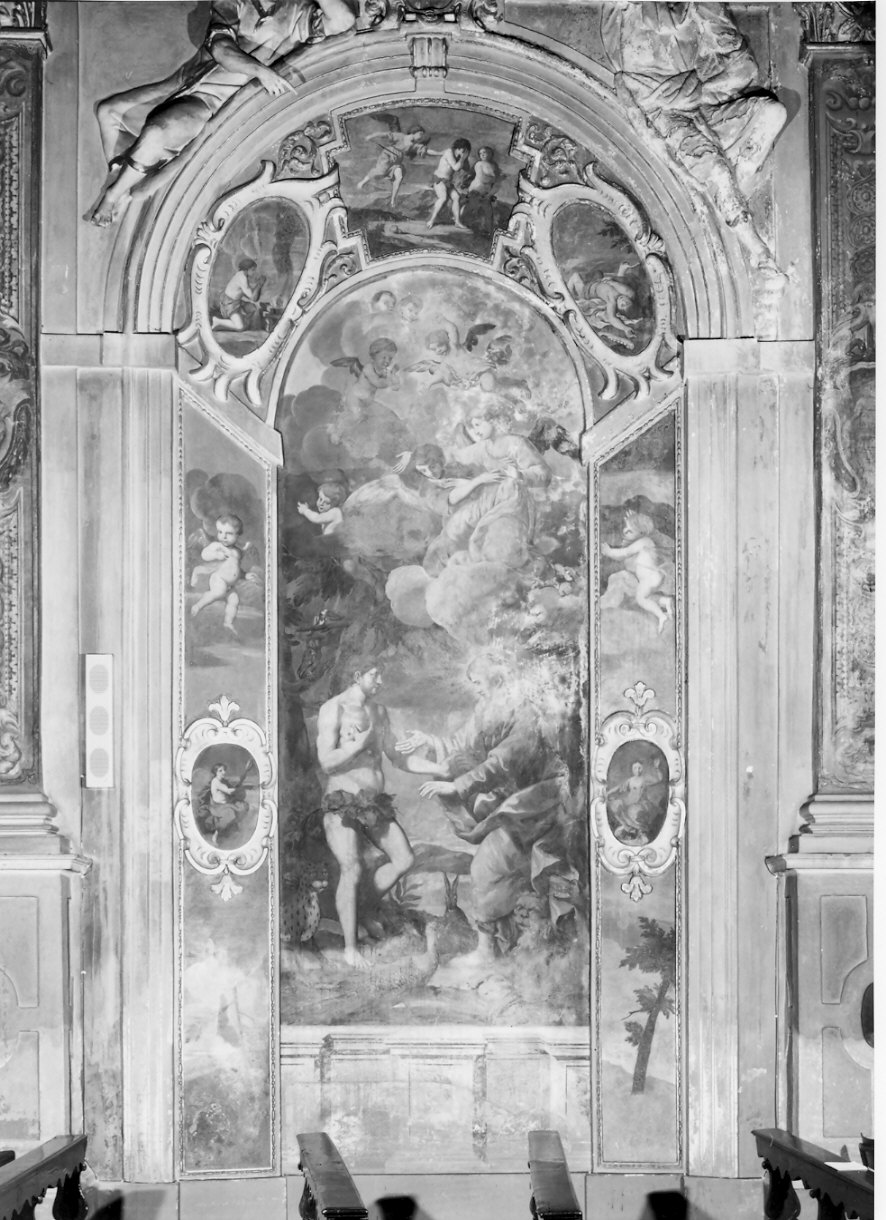 Adamo ammonito da Dio (dipinto, opera isolata) di Rancati Antonio (attribuito) (metà sec. XVII)