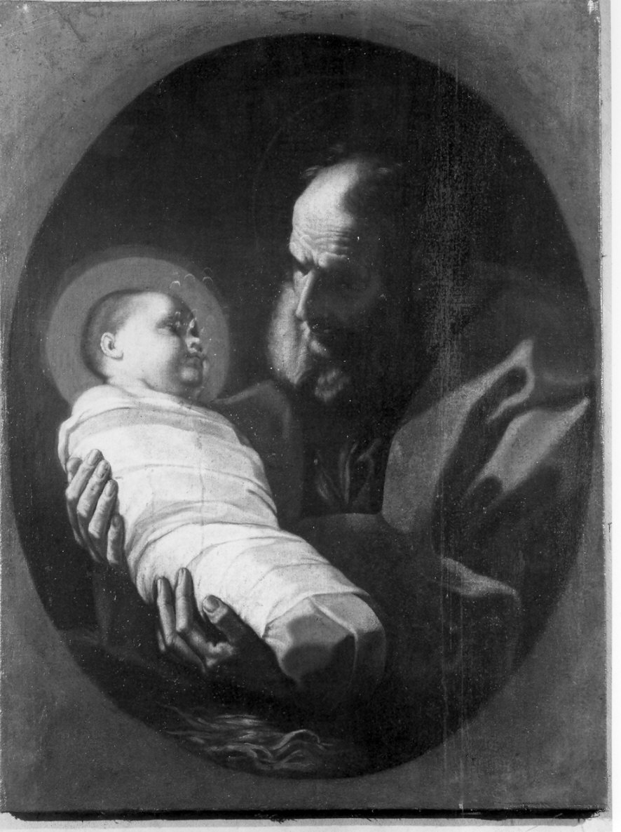 San Giuseppe e Gesù Bambino (dipinto, opera isolata) di Reni Guido (scuola) (seconda metà sec. XVII)