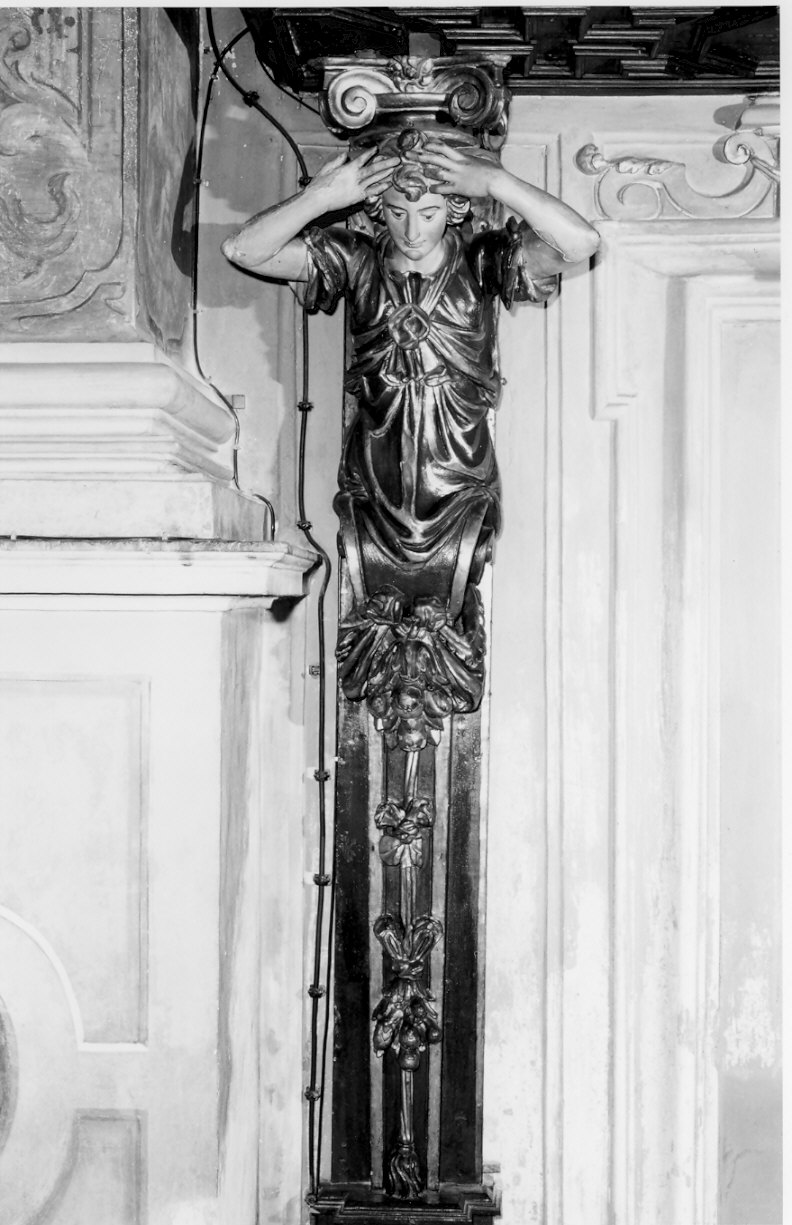 telamone (lesena, coppia) - bottega lombarda (sec. XVII)