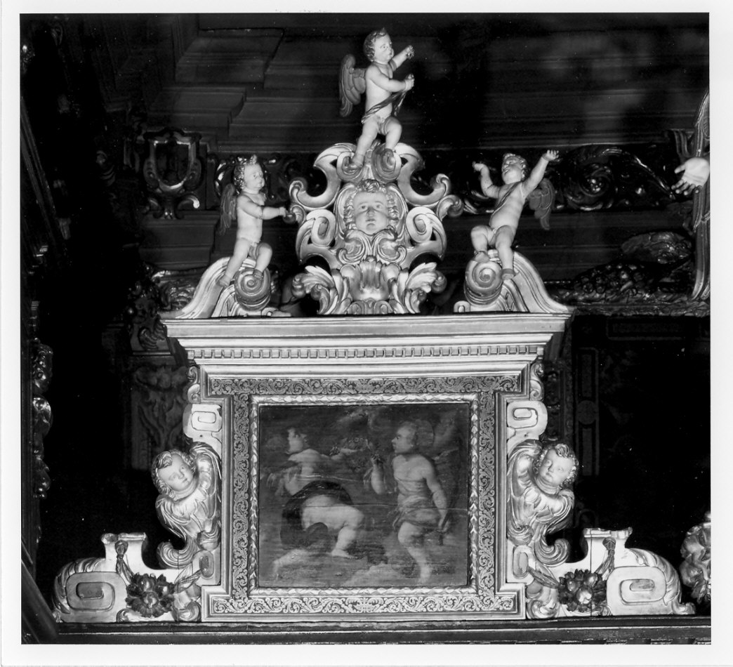 angeli (mostra architettonica d'altare, opera isolata) - bottega lombarda (sec. XVII)