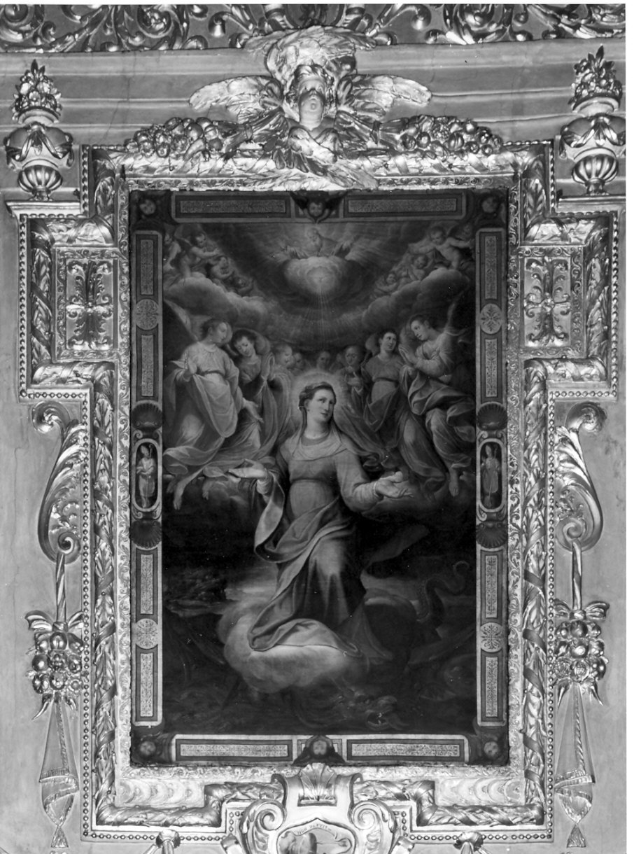 cornice a impostazione architettonica di dipinto, opera isolata - bottega lombarda (sec. XVII)