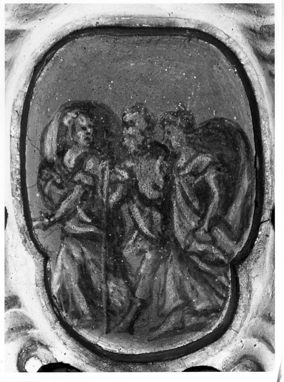 tre figure incedenti (dipinto, opera isolata) - ambito lombardo (sec. XVII)