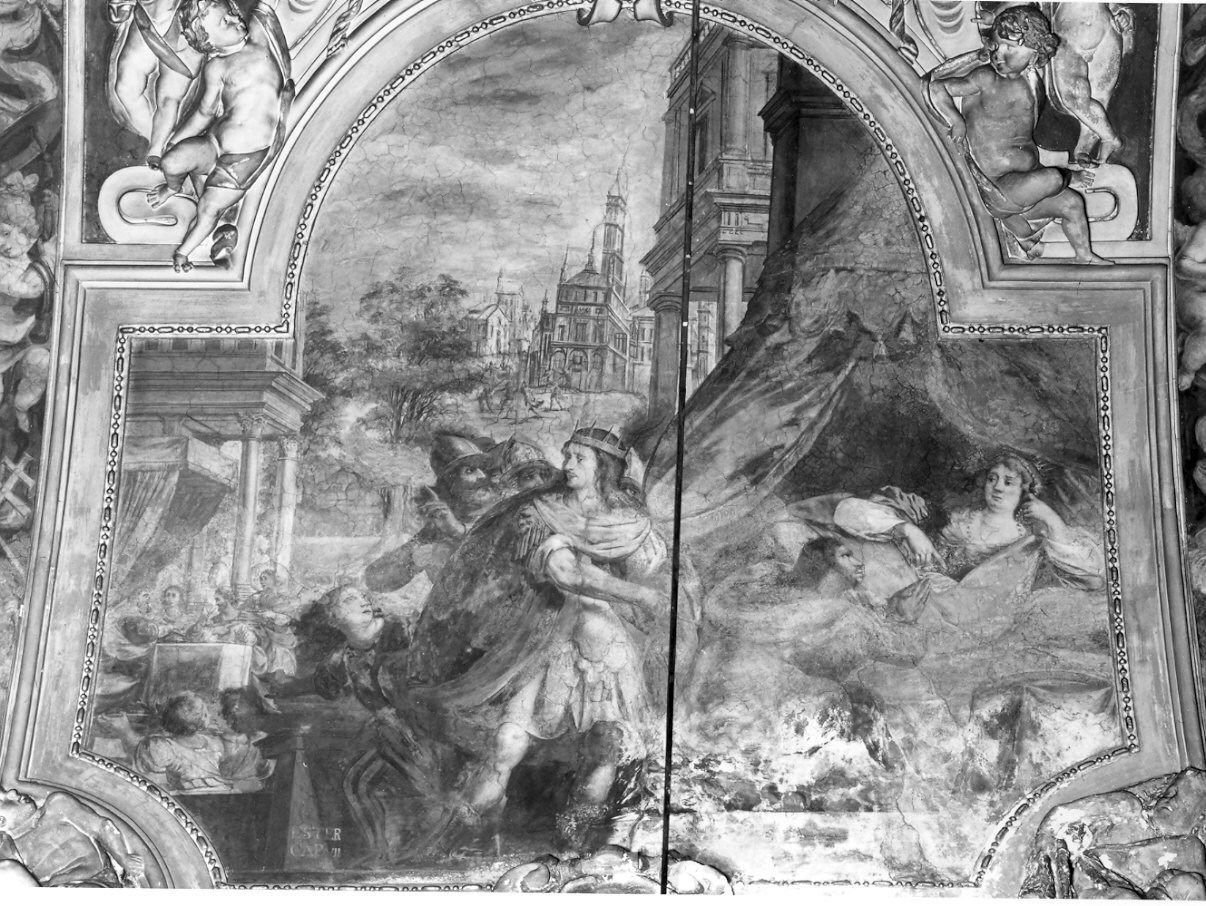 Ester e Assuero (dipinto, opera isolata) di Gherardini Melchiorre detto Ceranino (sec. XVII)