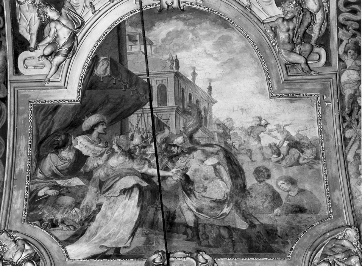 Alessandro Magno riceve l'omaggio della famiglia di Dario (?) (dipinto, opera isolata) di Gherardini Melchiorre detto Ceranino (sec. XVII)