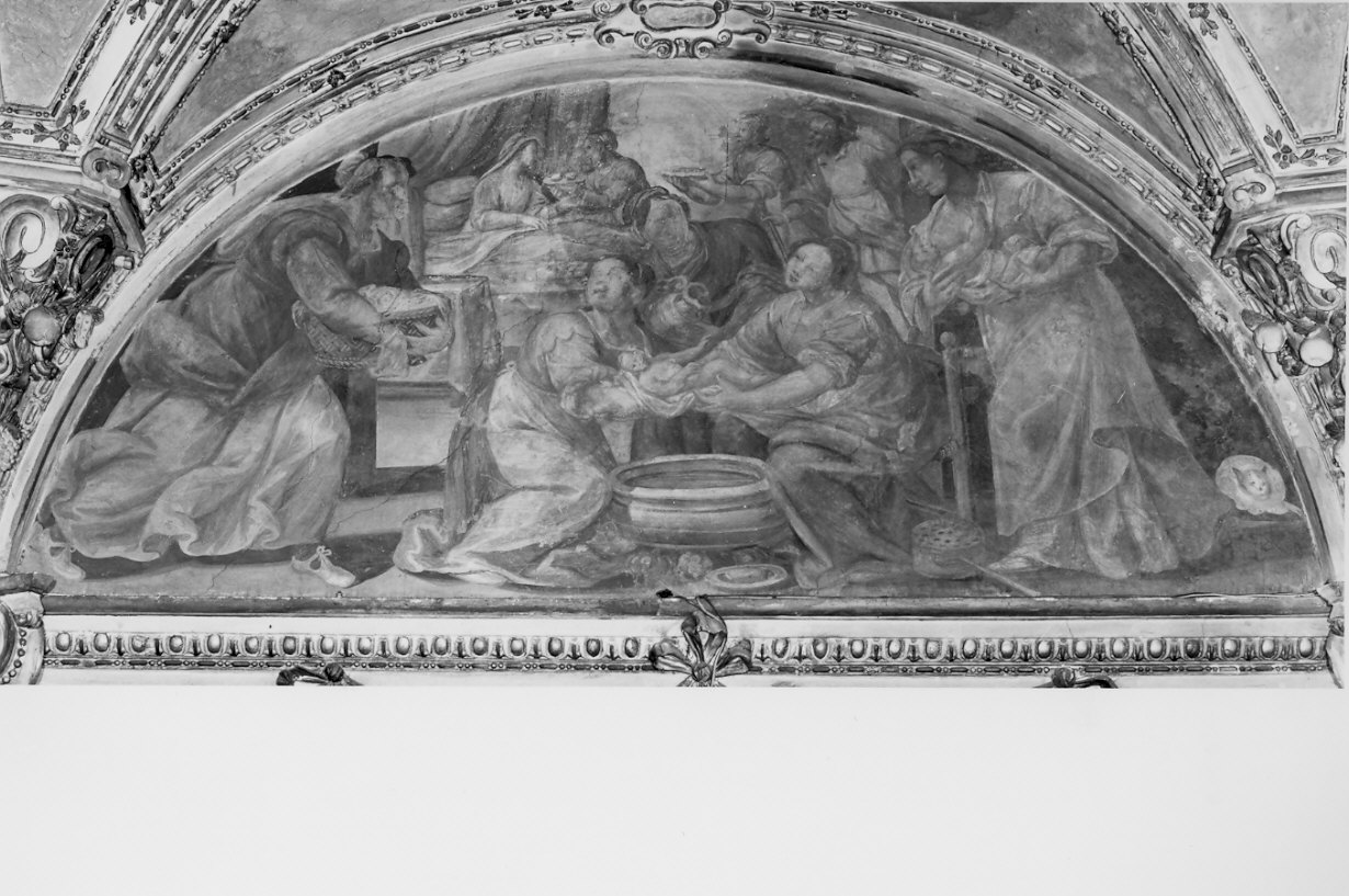 nascita di Maria Vergine (dipinto, opera isolata) di Della Rovere Giovanni Mauro detto Fiammenghino (attribuito) (sec. XVII)