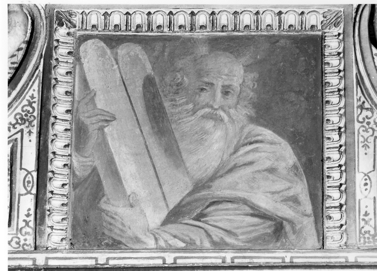 Mosè con le tavole della legge (dipinto, opera isolata) - ambito lombardo (sec. XVII)
