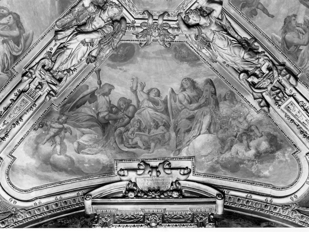 angeli musicanti (dipinto, elemento d'insieme) di Della Rovere Giovanni Mauro detto Fiammenghino, Gianda Giovanni Paolo (sec. XVII)
