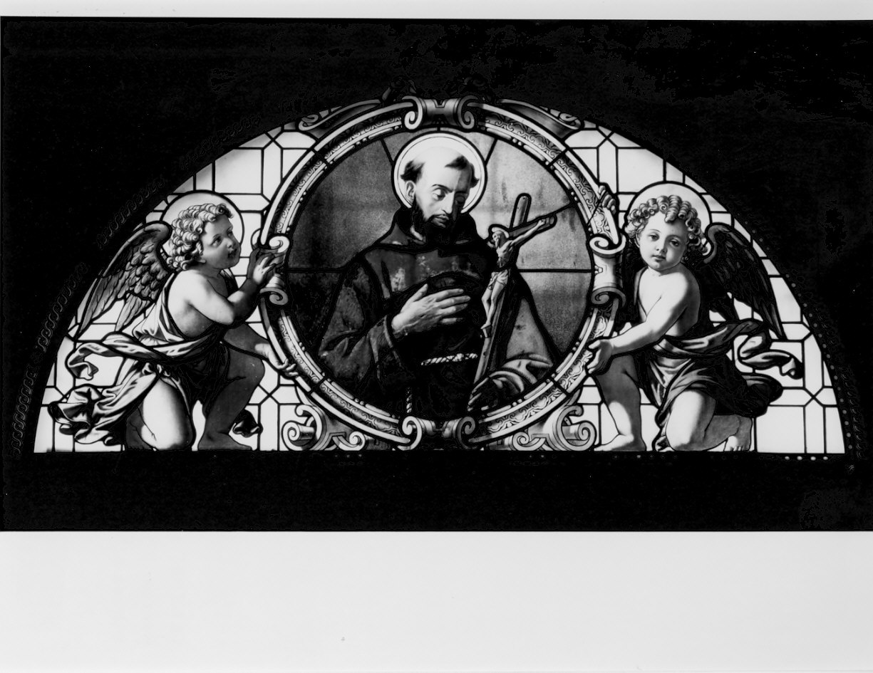 San Francesco d'Assisi (vetrata, opera isolata) - bottega lombarda (sec. XVII)