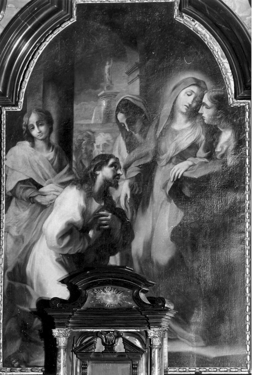 commiato di Cristo dalla Madonna (dipinto, opera isolata) di Legnani Stefano Maria detto Legnanino (attribuito) (sec. XVII)