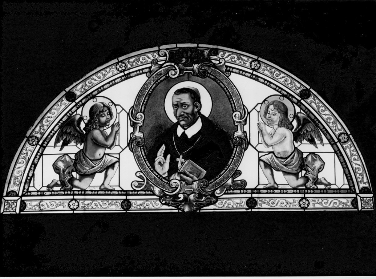 San Carlo Borromeo (vetrata, opera isolata) - bottega lombarda (sec. XIX)