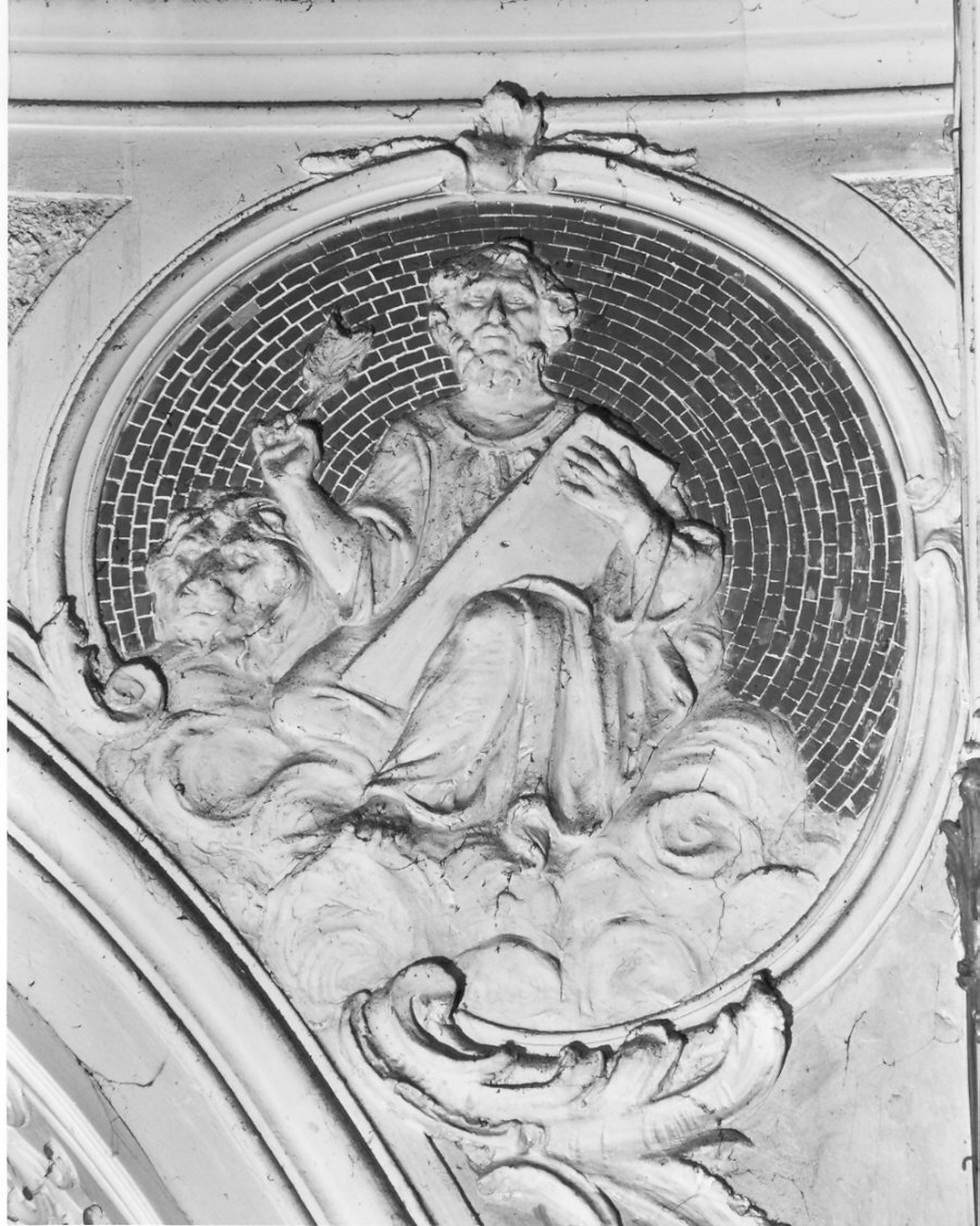 San Marco Evangelista (decorazione plastica, elemento d'insieme) - bottega lombarda (sec. XVIII)