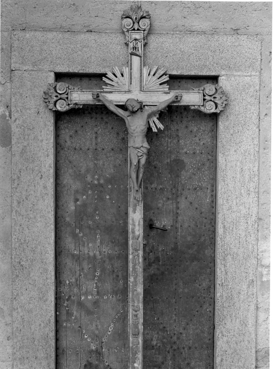 croce processionale, opera isolata - bottega lombarda (secc. XVIII/ XIX)