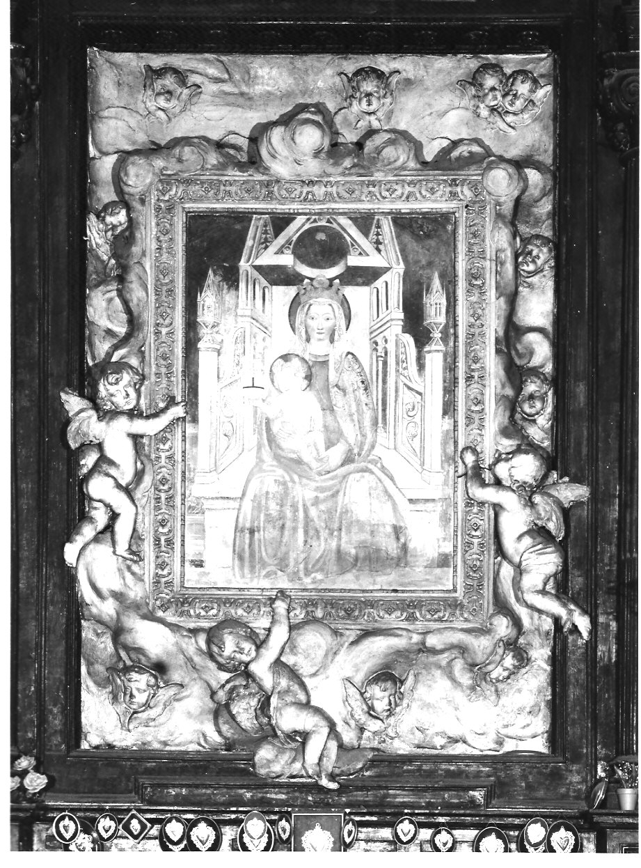 angeli (cornice di dipinto, opera isolata) di Pogliaghi Lodovico (attribuito) (ultimo quarto sec. XIX)