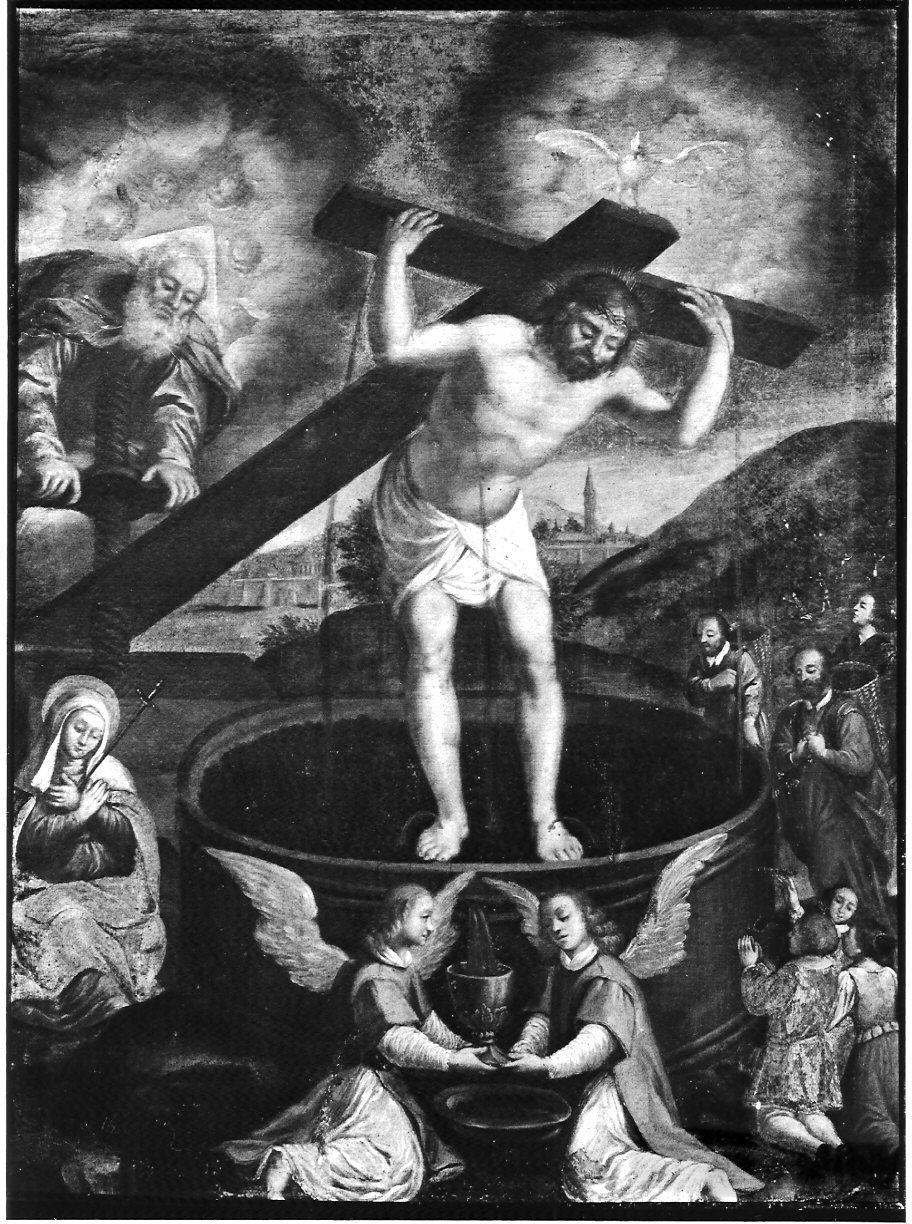 Cristo nel torchio (dipinto, opera isolata) - ambito lombardo (seconda metà sec. XVI)