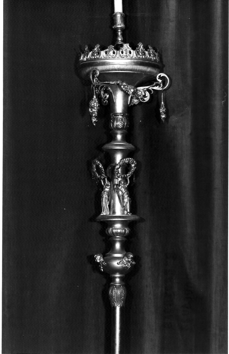 candelabro portatile, coppia - bottega lombarda (inizio sec. XX)