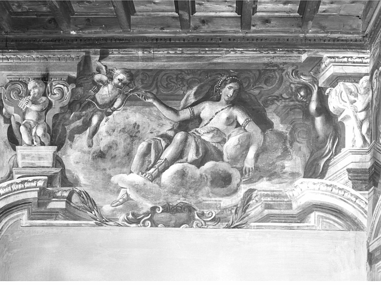 Venere e Cupido (decorazione pittorica, elemento d'insieme) di Bianchi Federico, Battista Giovanni, Grandi Gerolamo (secc. XVII/ XVIII)