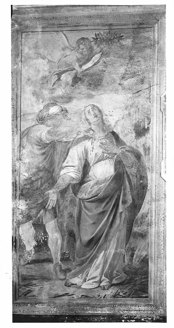 martirio di Santa Lucia (decorazione pittorica, elemento d'insieme) di Crespi Ortensio (attribuito) (sec. XVII)