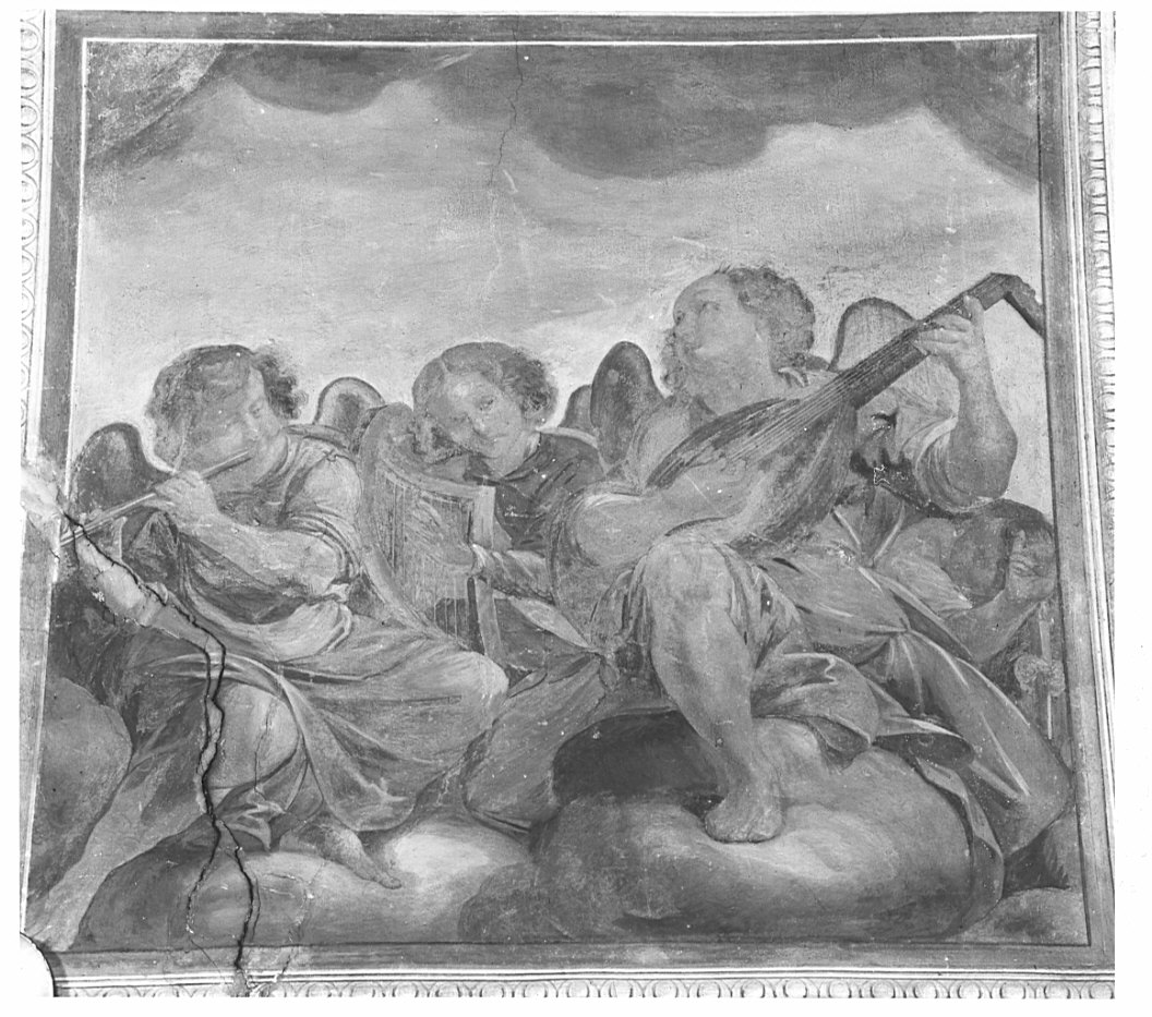 angeli musicanti (decorazione pittorica, elemento d'insieme) di Crespi Ortensio (attribuito) (sec. XVII)
