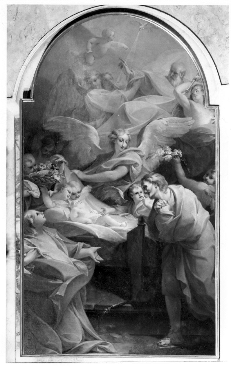 San Giuseppe e Gesù Bambino (dipinto, opera isolata) di Magatti Pietro Antonio (sec. XVIII)