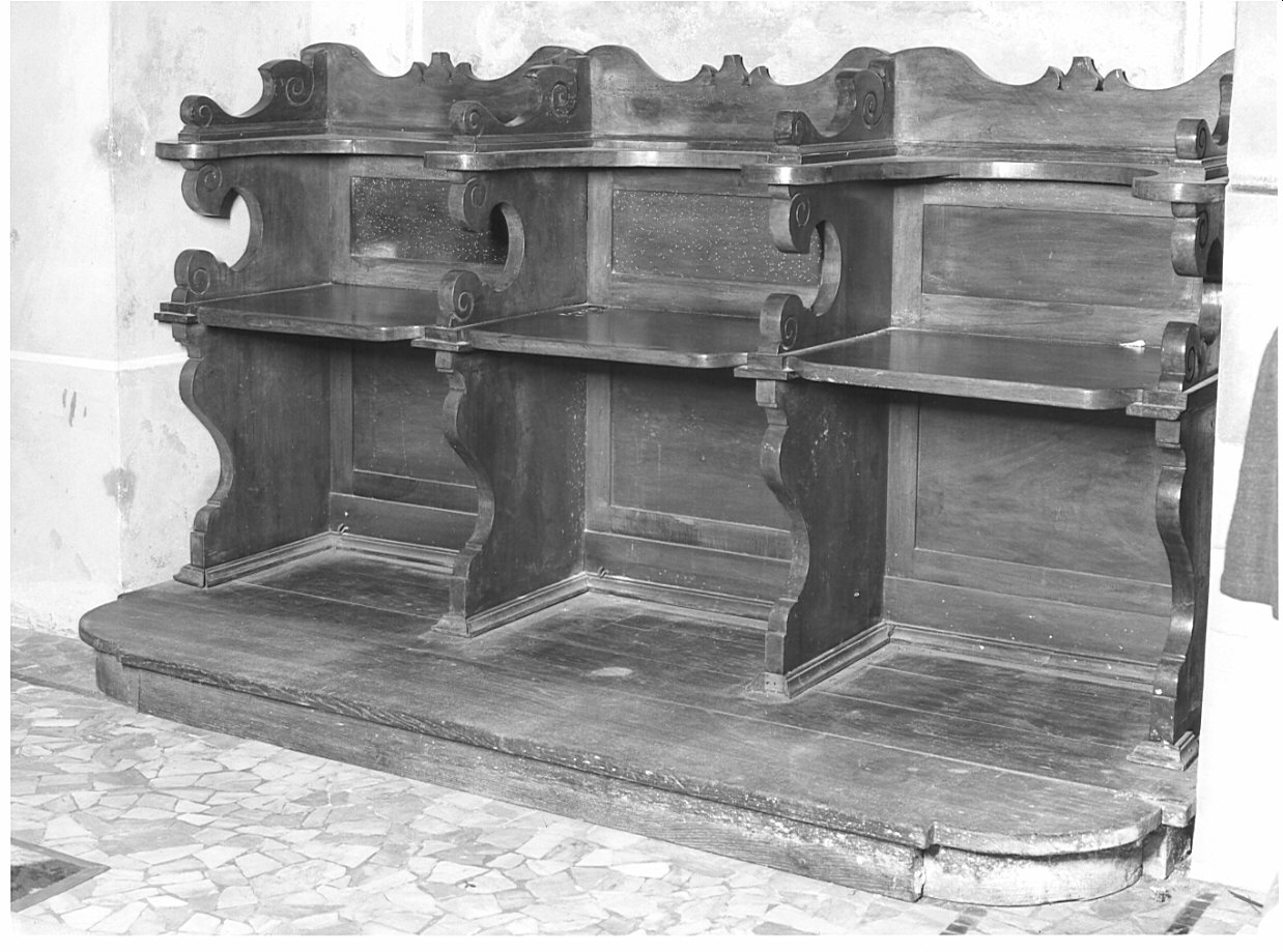 stalli del coro, opera isolata - bottega lombarda (sec. XVIII, sec. XIX)