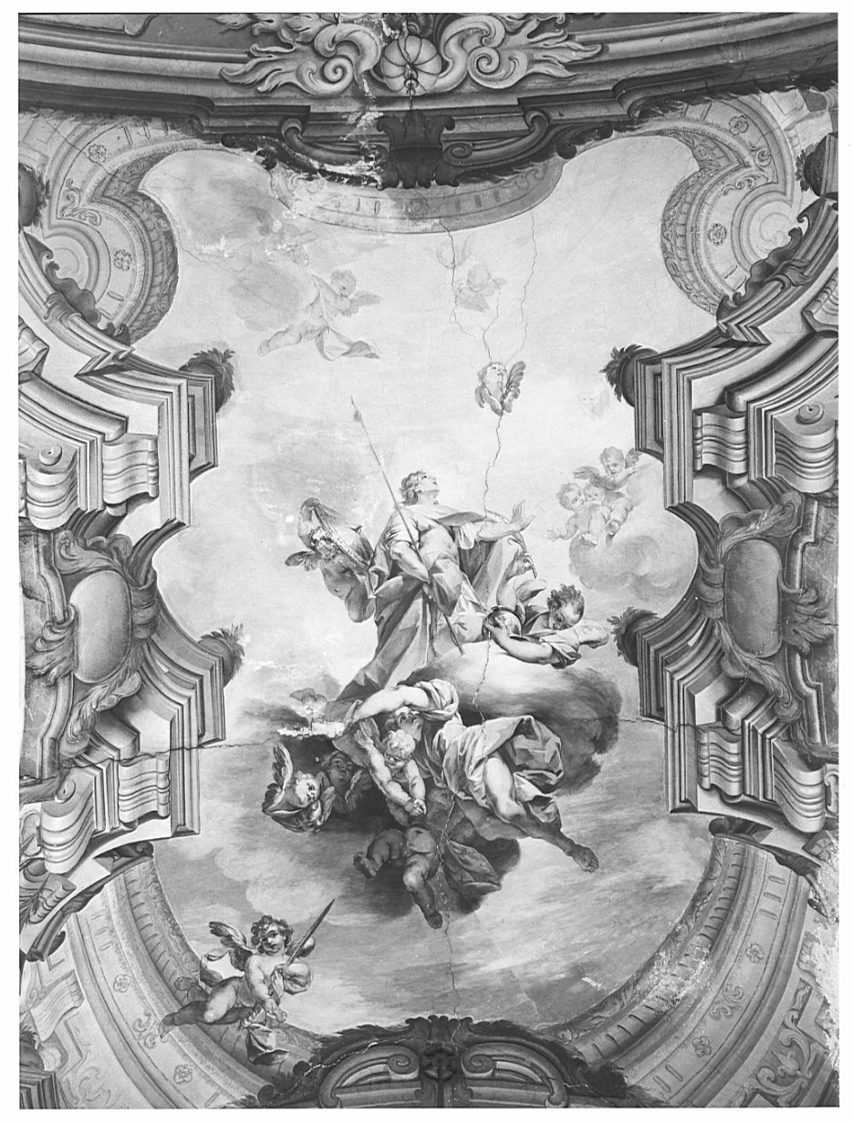 gloria di San Giorgio (dipinto, elemento d'insieme) di Magatti Pietro Antonio (attribuito) (sec. XVIII)