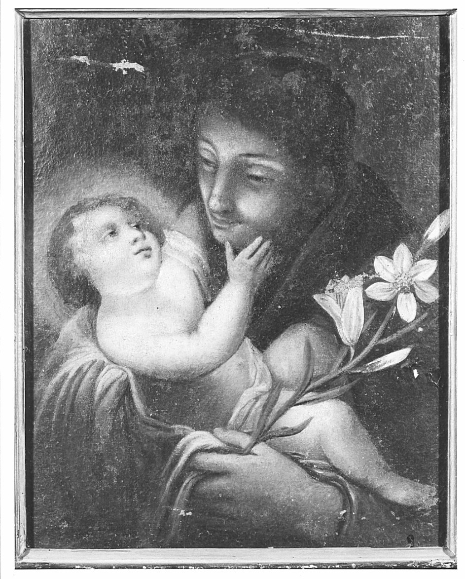 Sant'Antonio da Padova con il bambino (dipinto, opera isolata) - ambito lombardo (sec. XVIII)