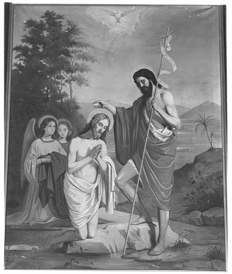 battesimo di Cristo (dipinto, opera isolata) - ambito italiano (prima metà sec. XX)