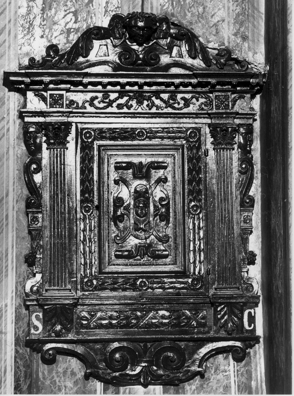 tabernacolo, coppia - bottega lombarda (secc. XVII/ XVIII)