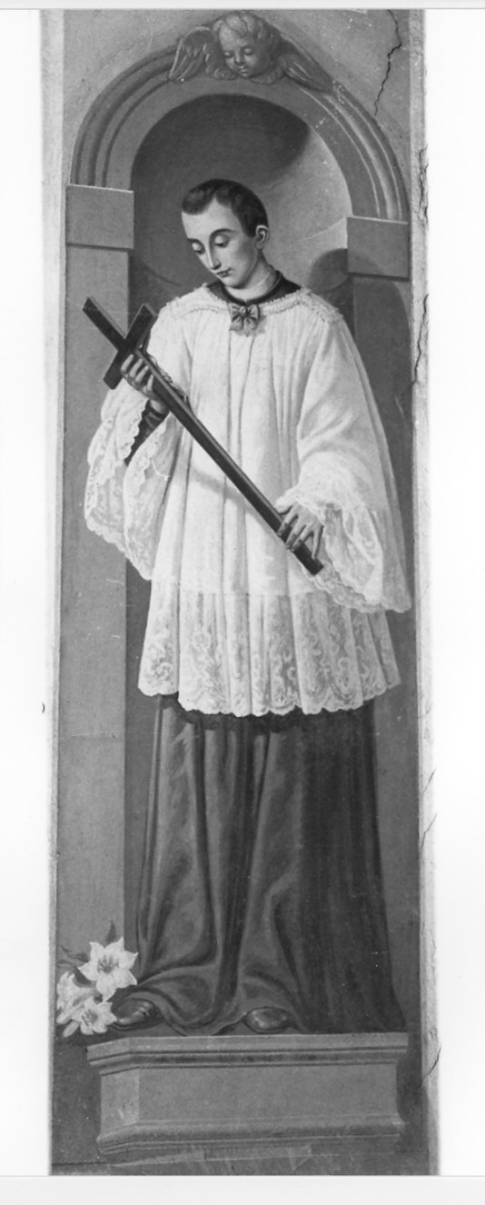 San Luigi Gonzaga (dipinto, elemento d'insieme) - ambito lombardo (sec. XVII, sec. XIX)