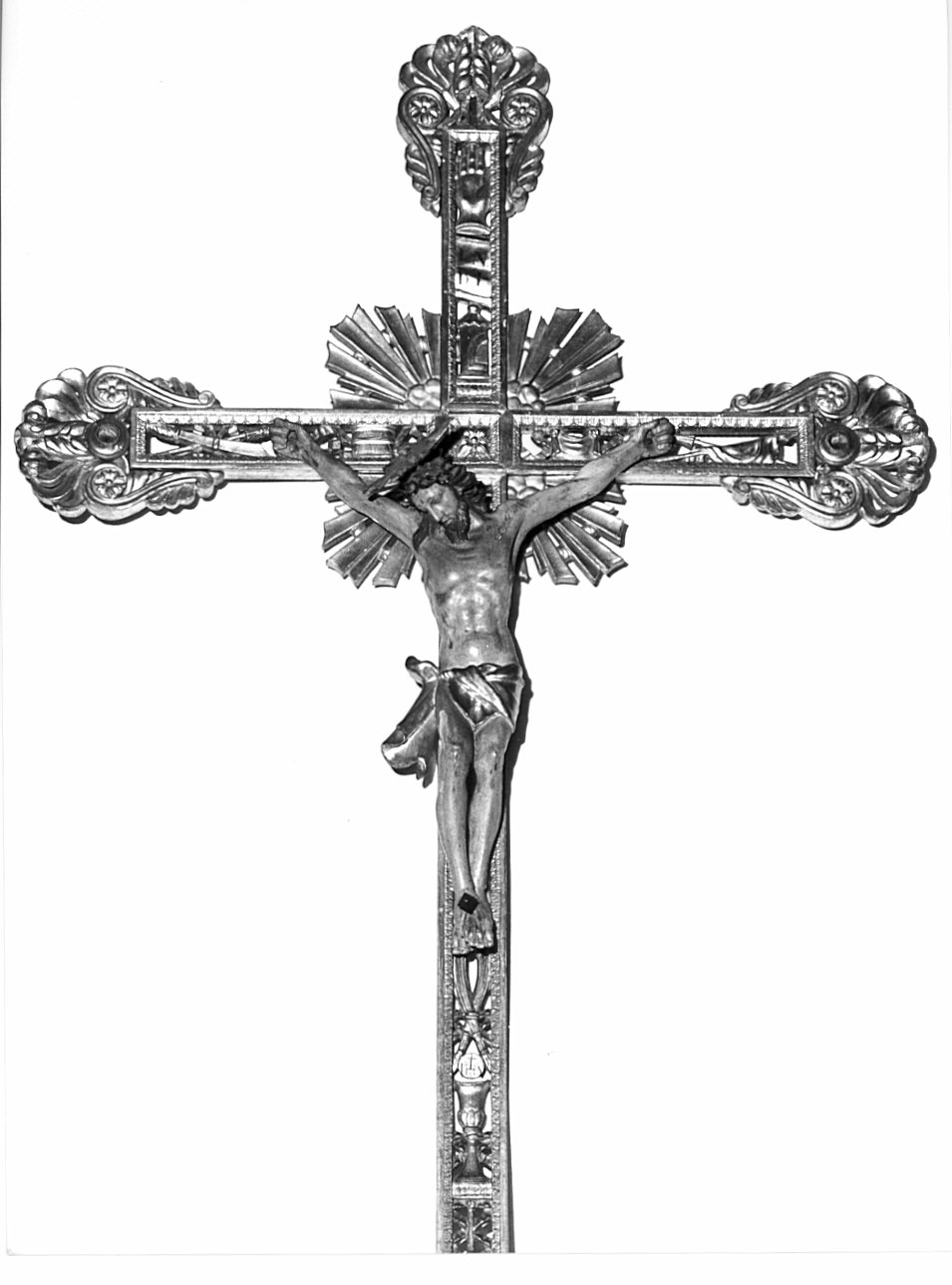 croce processionale, opera isolata - bottega lombarda (fine sec. XIX)