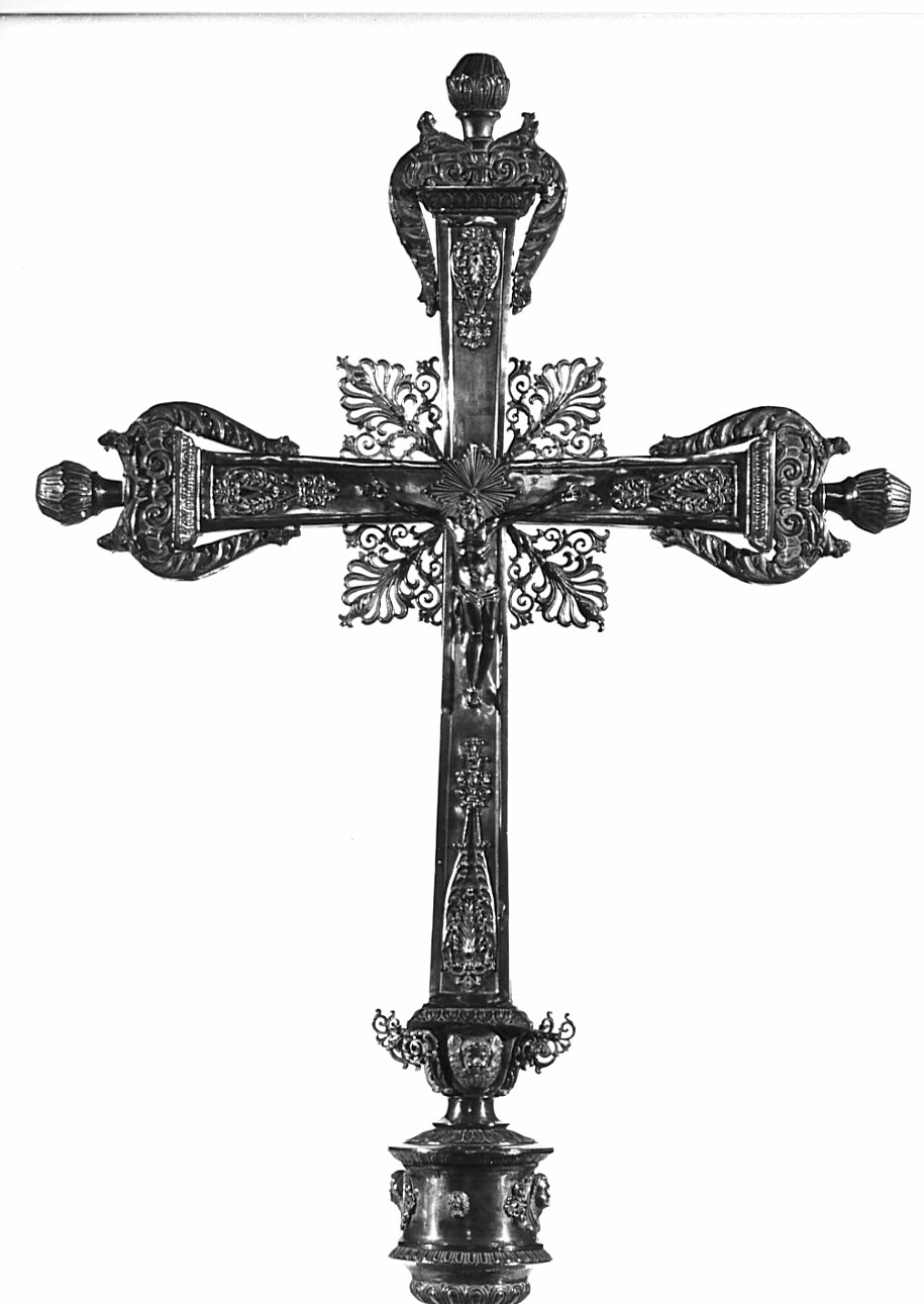croce processionale, opera isolata - bottega lombarda (fine sec. XIX)