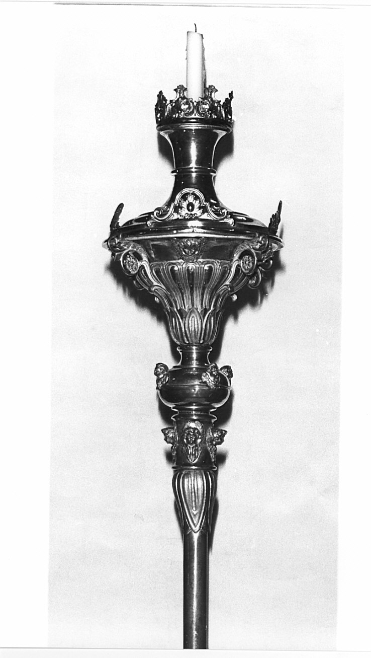 candelabro portatile, coppia - bottega lombarda (seconda metà sec. XIX)
