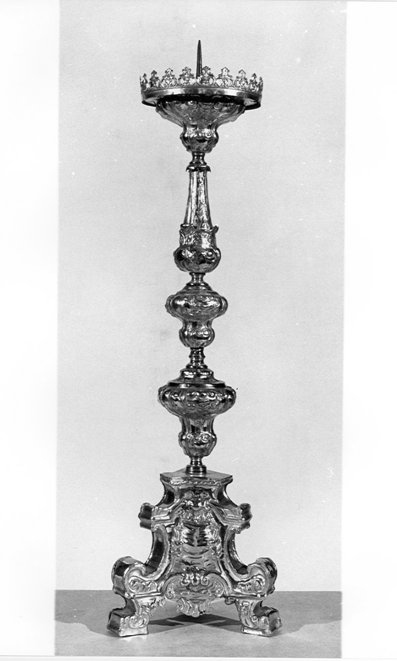 candeliere d'altare, serie - bottega lombarda (sec. XIX)