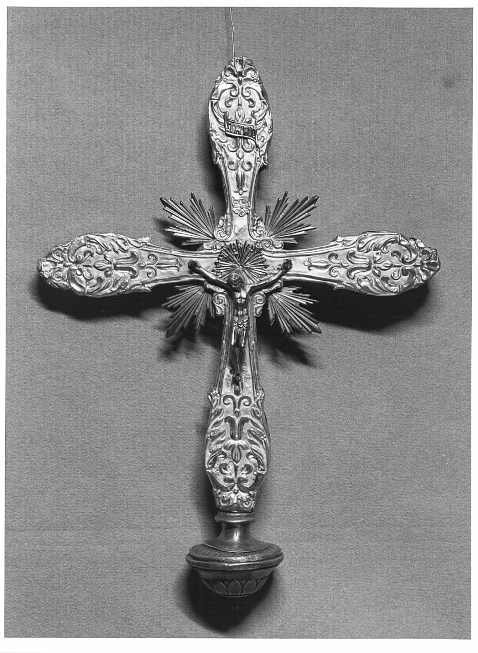 croce processionale, opera isolata - bottega lombarda (prima metà sec. XIX)
